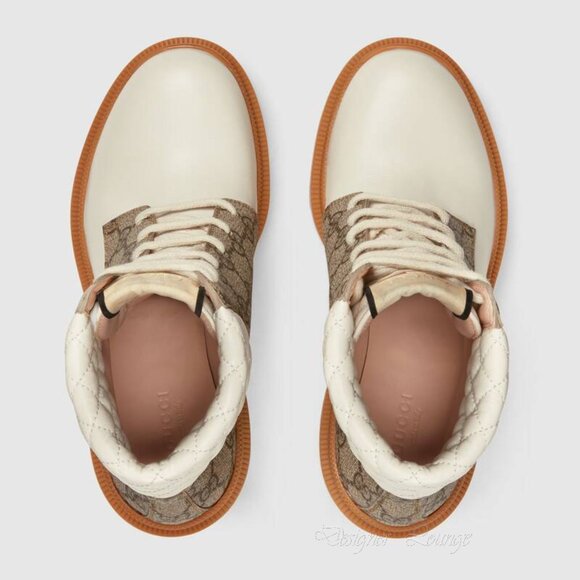 NEW GUCCI Apollo GG Supreme Canvas Leather Platform Ankle Bootie EU 41.5/US 11.5 - Picture 6 of 15